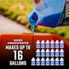 Slick Products 64 ounce Wash and Wax Foam Shampoo Cleaning Solution makes up to 16 gallons.