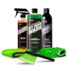 Slick Products 32 ounce Off-Road Foaming Cleaning Solution with shine and protectant spray coating, cleaner and degreaser cleaning solution, microfiber towel, scrub brush, and washing mitt.