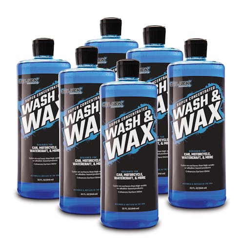Slick Products 6-pack of 32 ounce Wash and Wax Foam Shampoo Cleaning Solution.