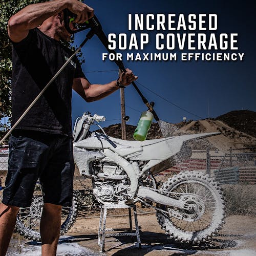 Increased soap coverage for maximum efficiency.