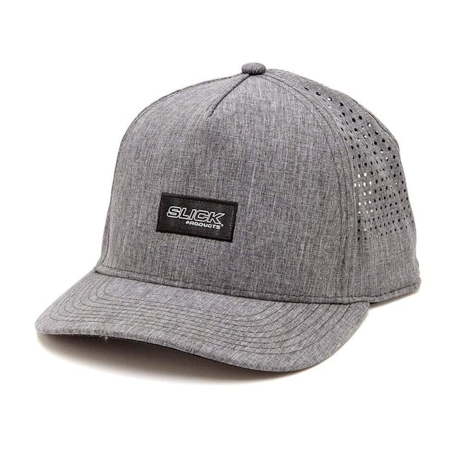 Slick Products one-size-fits-all charcoal micro tech snapback hat.