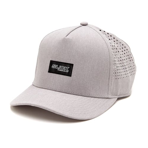Slick Products one-size-fits-all gray micro tech snapback hat.