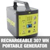 Rechargeable 307 Wh portable generator.