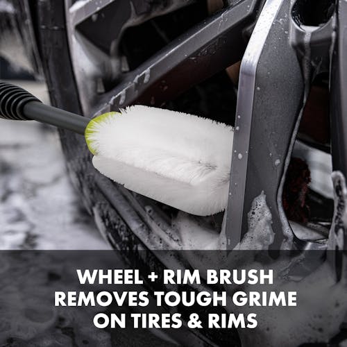 Wheel and Rim Brush cleaning car wheel rim