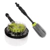 Sun Joe Rotary Wash Brush Kit Attachment with a wheel and rim brush attachment for pressure washers.
