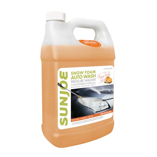 Sun Joe 1-gallon Orange Vanilla Scented Premium Snow Foam Pressure Washer Rated Car Wash Soap and Cleaner.