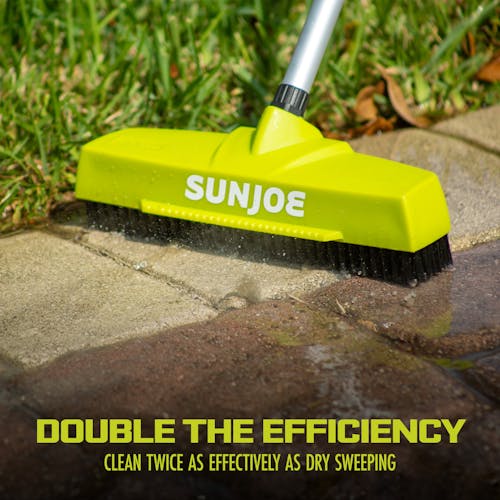 SPX-PWB1 cleans twice as efficiantly using both water and scrub bristles