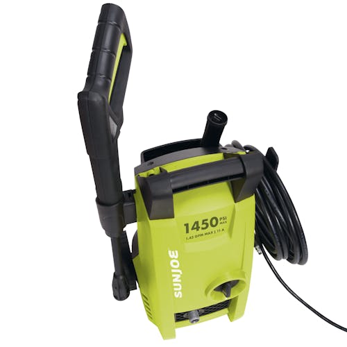 Top-angled view of the Sun Joe 11-amp Electric Pressure Washer with 1450 PSI.