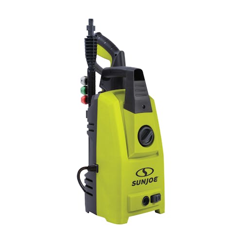 Left-angled view of the Sun Joe 10.5-amp 1500 PSI Electric Pressure Washer.