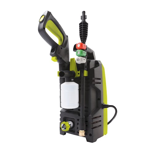 Rear-angled view of the Sun Joe 10.5-amp 1500 PSI Electric Pressure Washer.