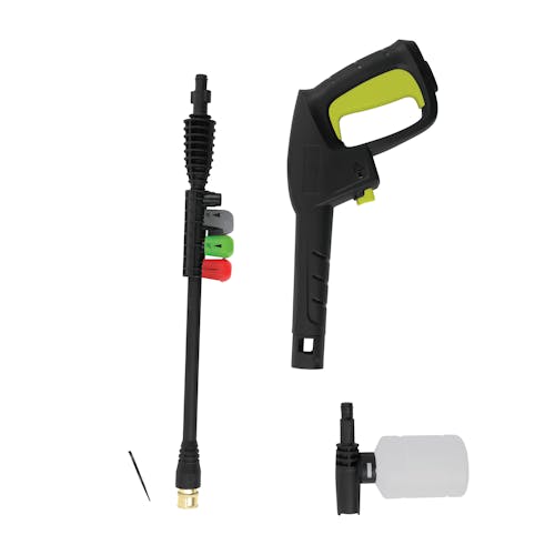 Spray wand and foam cannon for the Sun Joe 11-amp 1900 PSI Electric Pressure Washer.