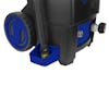 Close-up of the bottom of the Sun Joe 13-amp 2100 PSI Electric Pressure Washer in blue.