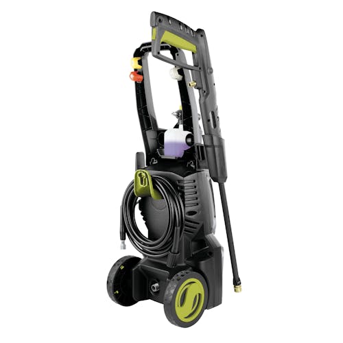 Rear-angled view of the Sun Joe 13-amp 2100 PSI Electric Pressure Washer.