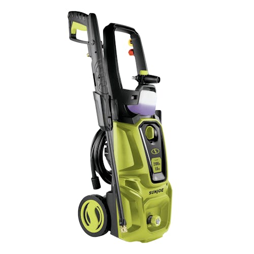 Angled view of the Sun Joe 13-amp 2100 PSI Electric Pressure Washer.