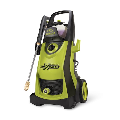 Right-angled view of the Sun Joe 13-amp 2200 PSI Extreme Clean Electric Pressure Washer.