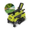 Sun Joe SPX3160 mobile pressure washer with inset image of product in use