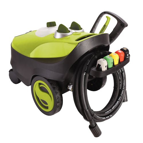 Rear-angled view of the Sun Joe 14.5-amp 2030 PSI Portable Electric Pressure Washer.