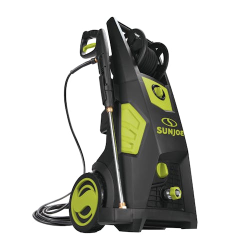 Angled view of the Sun Joe 13-amp 2300 PSI Brushless Induction Electric Pressure Washer.
