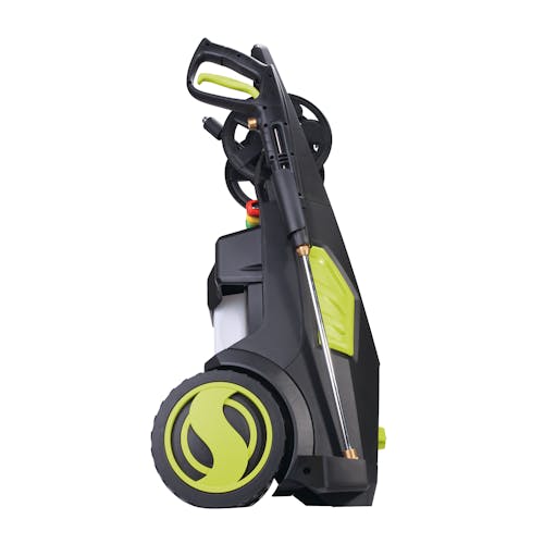Side view of the Sun Joe 13-amp 2300 PSI Brushless Induction Electric Pressure Washer.