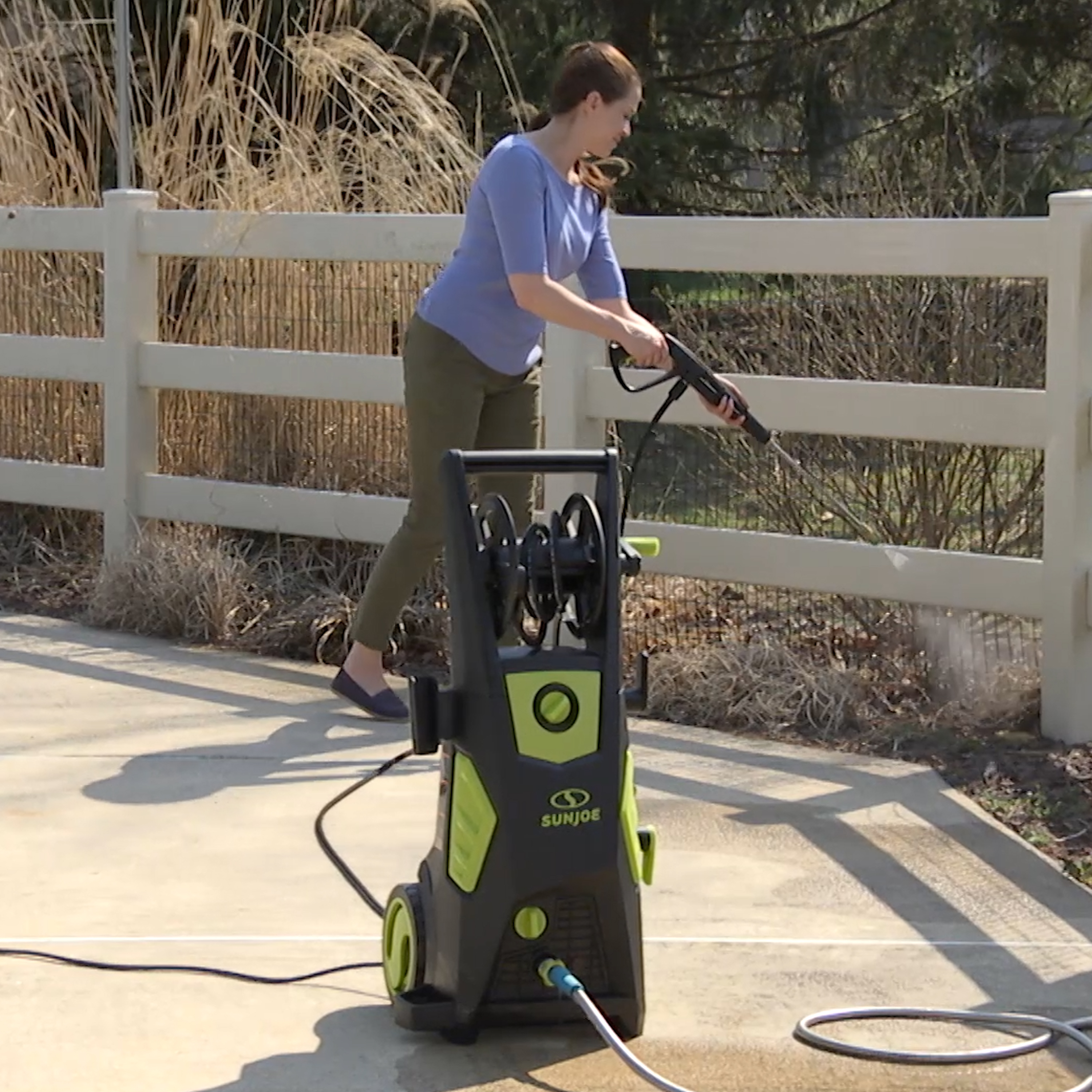 Sun Joe Brushless Induction Electric Pressure Washer 2300 PSI 1.48 GPM Hose Reel SPX3501