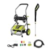 Sun Joe 14.5-amp 2030 Electric Pressure Washer with spray wand, hose, hose adapter, quick connect tips, and needle clean out tool.