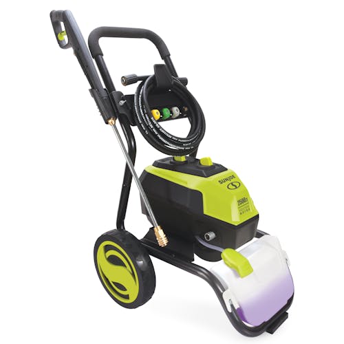 Angled view of the Sun Joe 13-amp 2500 PSI High Performance Induction Motor Electric Pressure Washer.