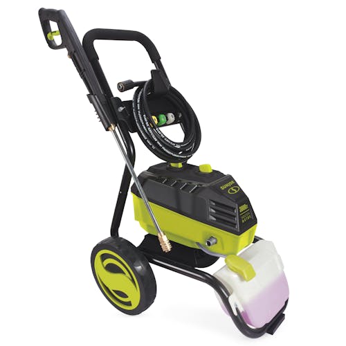 Angled view of the Sun Joe 14.5-amp 3000 PSI High Performance Brushless Induction Motor Electric Pressure Washer.
