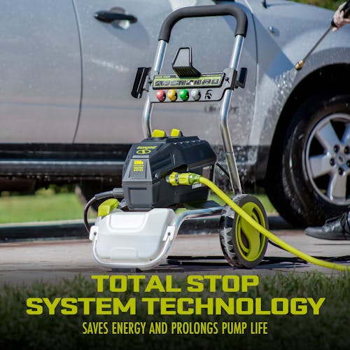 Total stop system of SPX4800 protects motor of pressure washer while not in use