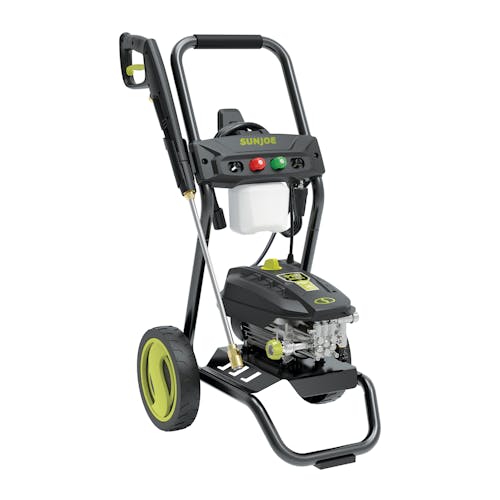 Left-angled view of the Sun 14.9-amp 3200 PSI High-Performance Brushless Induction Electric Pressure Washer.