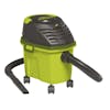 Sun Joe 2.6-gallon Ultra-Portable Wheeled Wet/Dry Vacuum with extension tube and crevice brush attached.