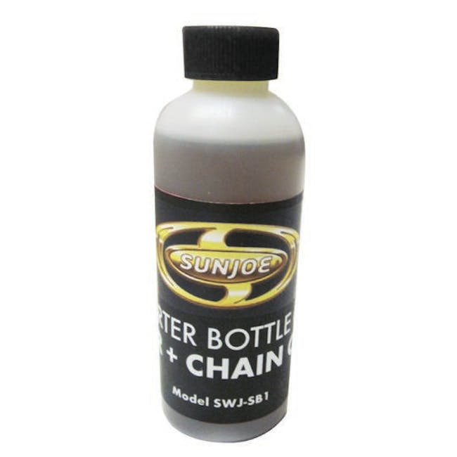 Sun Joe 2.8-ounce Starter Bottle of Bar and Chain Oil.