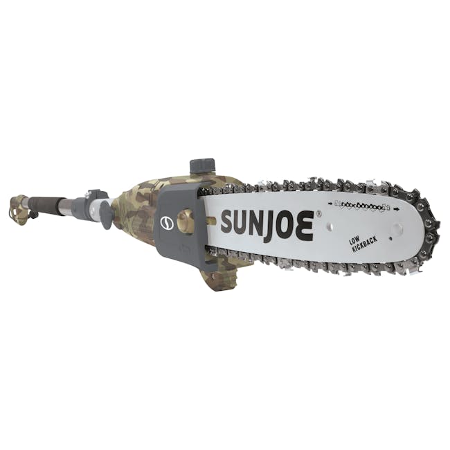 Sun Joe 8-amp 10-inch Electric Multi-Angle Camo-pattern Pole Chain Saw.