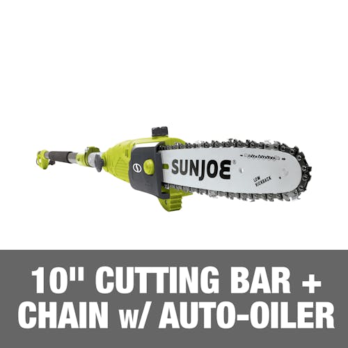 10 inch cutting bar and chain with auto-oiler.