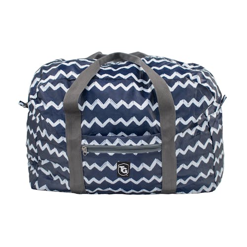 TrailGear 30-liter duffel bag with a zig-zag pattern,