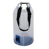 TrailGear 20-liter blue transparent dry bag.