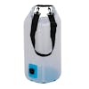 TrailGear 20-liter sky blue transparent dry bag.