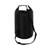 View of the shoulder strap on the TrailGear 10-liter heavy-duty black dry bag.