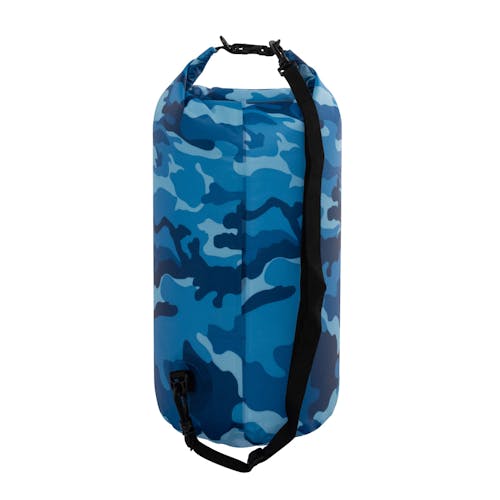 TrailGear 10-liter blue camo dry bag.