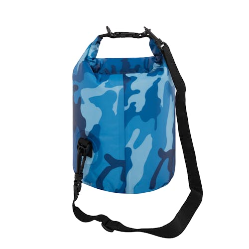 TrailGear 5-liter blue camo dry bag.