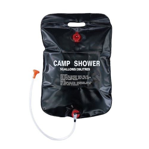 TrailGear 20-liter solar shower bag.