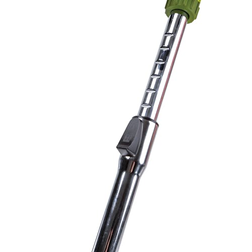 Close-up of the pole on the Sun Joe 2.5-amp 6.3-inch Electric Tiller and Cultivator.