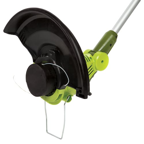 Underside view of the Sun Joe 4-amp 13-inch Electric String Grass Trimmer.