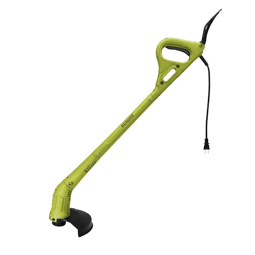 Side view of the Sun Joe 2.8-amp 10-inch Electric String Grass Trimmer.