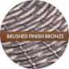 Brushed bronze finish.