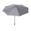 Top view of the 9-foot grey patio umbrella.