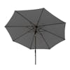 Bliss Outdoors 9-foot grey patio umbrella.