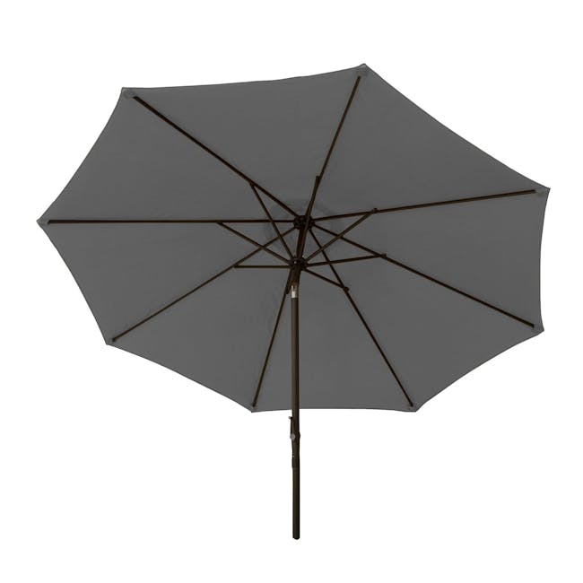  Bliss Outdoors 9-foot grey patio umbrella.