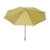 Top view of the 9-foot green patio umbrella.