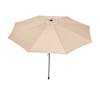 View of the top of the 9-foot tan patio umbrella.
