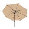 Bliss Outdoors 9-foot tan patio umbrella.